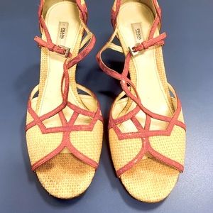 Prada wedge sandal, size 7, IT 37